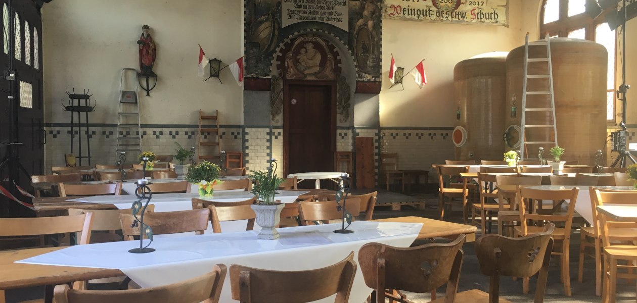 Weingut Geschwister Schuch_Innenansicht Kelterhaus, © Weingut Geschwister Schuch Weingut Geschwister Schuch_Innenansicht Kelterhaus, © Weingut Geschwister Schuch