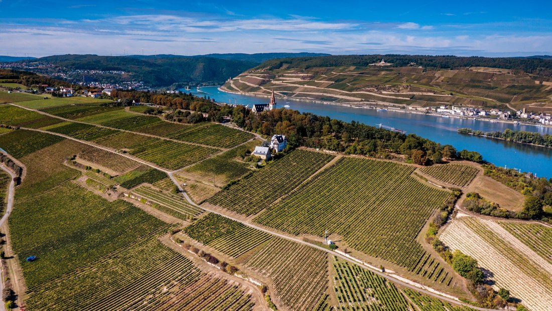 Binger Kirchberg mit Sankt Ruperts Kloster Binger Kirchberg mit Sankt Ruperts Kloster