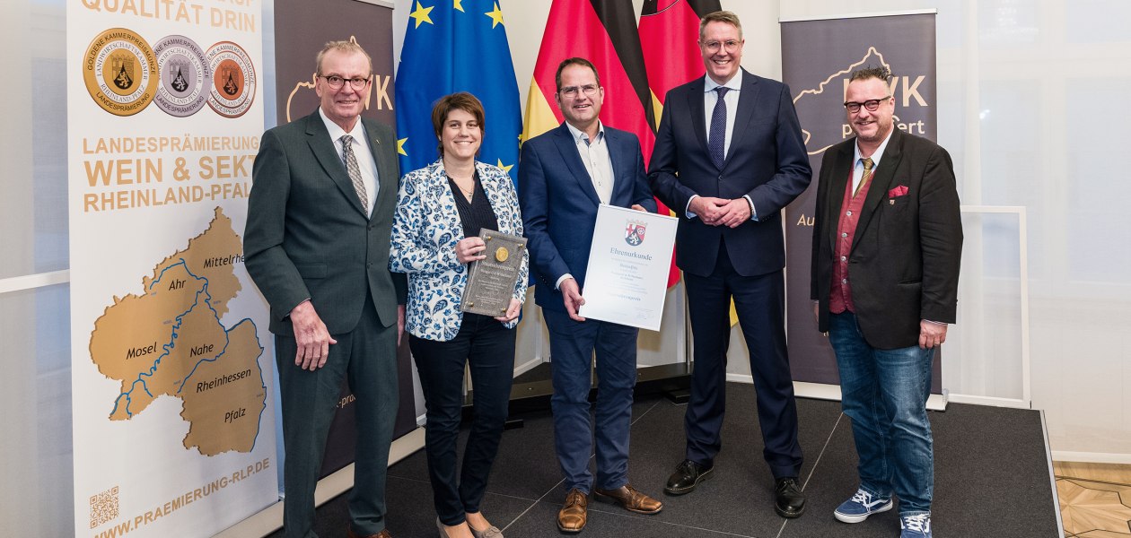 Staatsehrenpreis Weingut Machmer, &copy; LWK RLP/Carsten Costard