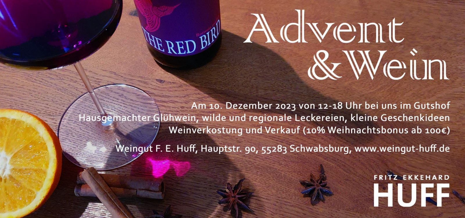 Advent & Wein, © Weingut F.E. Huff