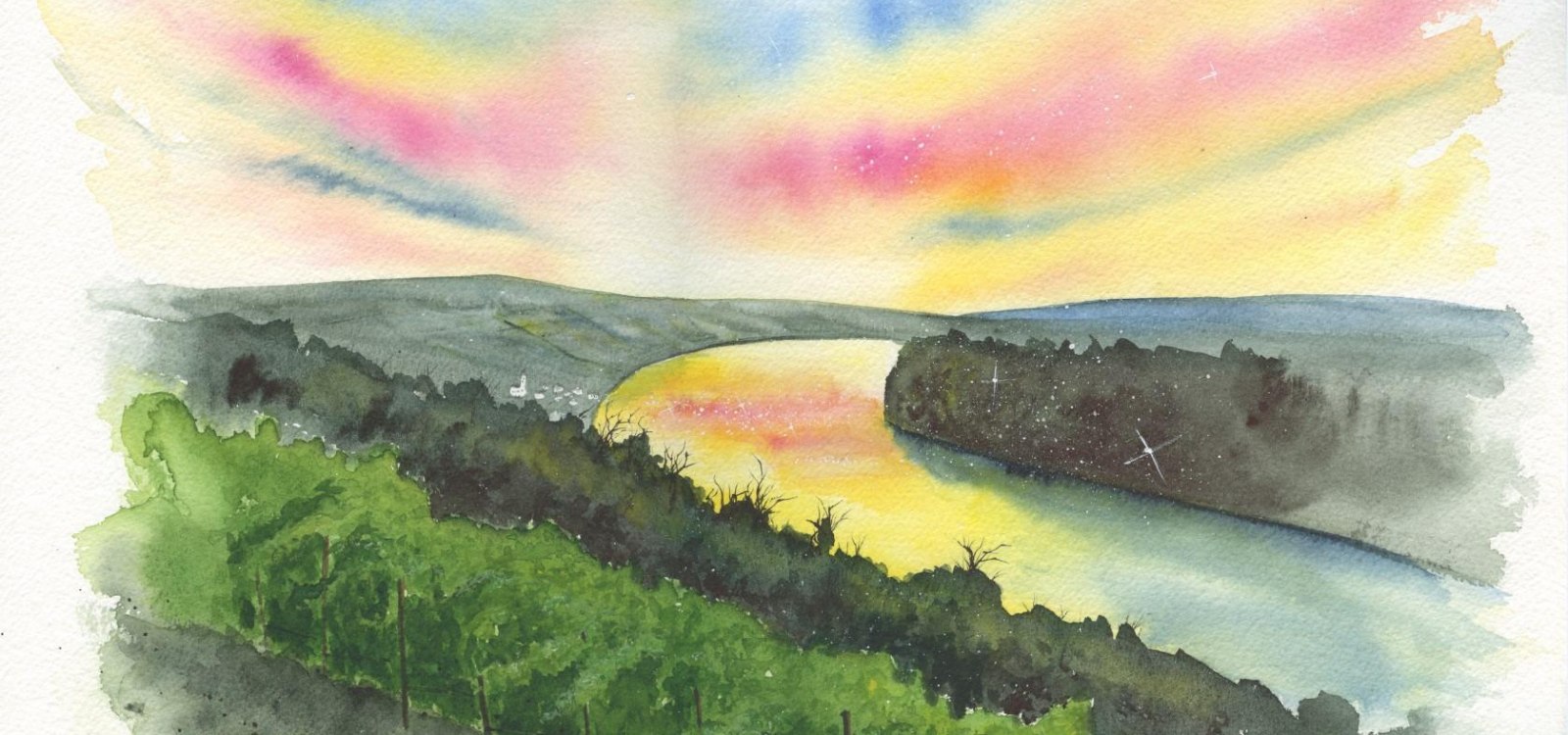 Foto Aquarell, © Weingut Eckehart Gröhl