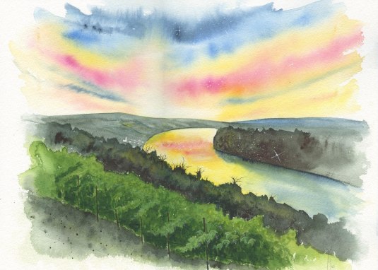 Foto Aquarell © Weingut Eckehart Gröhl