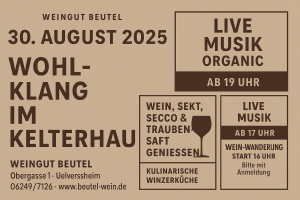 Wohlklang im Kelterhaus, © Weingut Beutel